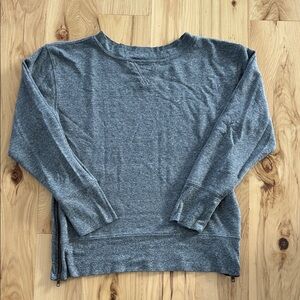 Current/Elliot Gray Crew Neck with Zipper Sides Sweater Size 1